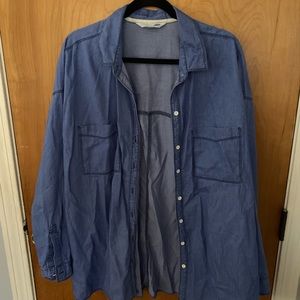 Long sleeve denim button up shirt